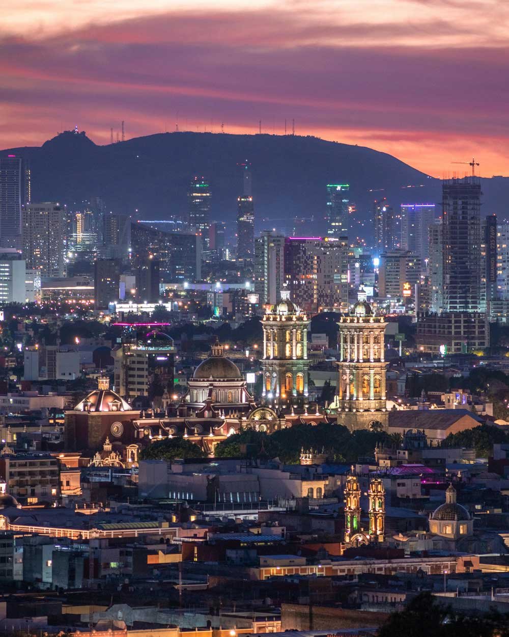 Atardecer cielo Puebla